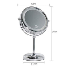 CENPEN Specchio da Toilette con Le luci, LED Illuminato Bagno Trucco Specchio con ingrandimento 5X, Batteria o USB autoalimentato, Double Sided Rotonda controsoffitto Specchio