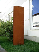 Zen Man Recinzione per giardino, in metallo, effetto ruggine, decorazione da giardino, in ruggine, 150 x 50 cm, 031506-2