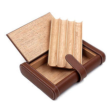 DPLQX sigari armadi Humidor per sigari, Versatilità Durevole Buona Tenuta Portatile Removibile con igrometro e umidificatore humidor per sigari ammezzati,Brown_215x152x42mm/8x6x2in