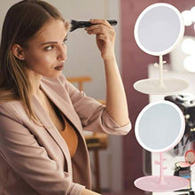 dailylime Specchio per Trucco LED Specchio cosmetico dimmerabile Specchio ingranditore con Luce Naturale Adatto per Il Trucco Polite