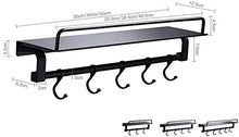 AINIYF Bagno Bagno Doccia Mensola Organizzatore Cucina a Parete di Alluminio dello Spazio Rettangolare igienici Punch Torre Libero Hanger Fence 1 Livello Nero, Il sig.Bagno