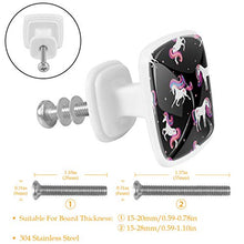 Arcobaleno di unicorno 4 PCS Pomelli per Porta, Pomolo per Mobile, Pomelli per Mobili con Viti, Maniglia per Armadietto, Pomelli per Porta, Pomelli per Cassetti per Porta, Armadio, Cassetto e Credenza