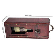 Scatola del Vino,Contenitore di Vino, scatole di Vino Scatola di immagazzinaggio di Vino Rosso dell'Annata di Legno Singola Scatola di Regalo di Vino in Legno Portatile