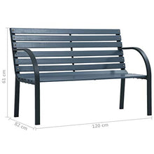 Kshzmoto Panchina da Giardino, Sedie da Giardino Panchina da Giardino per Esterni Patio Decor Posti a Sedere Panchina per Ingresso Legno Grigio