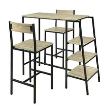 SoBuy Set Tavolo e sedie da Bar,Penisola Cucina Mobile, Altezza: 100 cm, OGT16-N