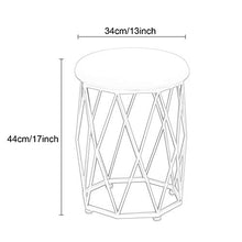 LIUD Postazione Trucco Sgabello Moderni Poggiapiedi Sedia Vanity Stool in Velluto Sgabello per Tavolo da Trucco Sgabello Bagno con Gamba in Metallo Sedia Trucco / 6 Colori
