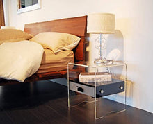 Slato Morfeo ⎪ Comodino Camera da Letto, Comodino con cassetto, Design Moderno in plexiglass Made in Italy