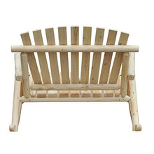 Outsunny Panchina Panca a Dondolo da Giardino a 2 Posti in Legno 114 × 96 × 98cm