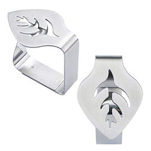 Bozaap - Clip per tovaglia in acciaio inox, 4 pezzi, regolabili, per casa, picnic, feste, matrimoni, all'aperto e al chiuso