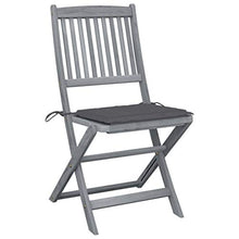 FAMIROSA Sedie da Giardino Pieghevoli 6pz con Cuscini in Massello Acacia-5434