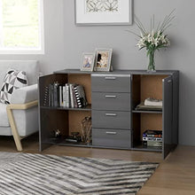 vidaXL Credenza Grigio Cemento 120x35,5x75 cm in Truciolato