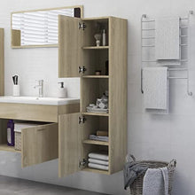 vidaXL Armadio da Bagno Rovere Sonoma 30x30x130 cm in Truciolato
