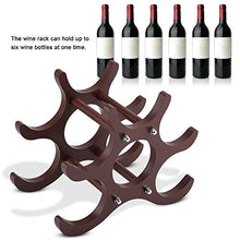 Dewin Portabottiglie Vino - Scaffale Legno Portabottiglie in Legno per Vino Rosso Portabottiglie per Vino Rosso 6 Bottiglie