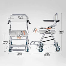 JXING Sedili da Doccia, Sedia da Doccia con Ruote Sedia da Doccia Portatile da Bagno, Sgabello da Bagno per Anziani con Bracciolo Posteriore Sedile Piatto Sgabello da Doccia