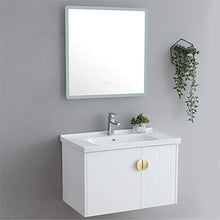 Set di Mobili da Bagno Combinazione Set di armadietto per mobili per armadietto a Specchio Cabinet Set con Specchio (Color : White, Size : 48x81x53cm)