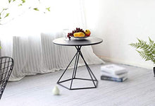 HXF- Tavolino Piccolo d'oro Tavolino Creativo Tavolo Facile da caffè Mini Round Table 55 * 50cm Durevole (Color : Schwarz)
