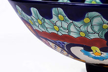 Juanetta - Lavabo fatto a mano in messicano, modello Cerames, 44 x 13,5 cm, dipinto a mano