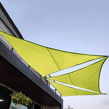 CH-GTJ Vela Ombreggiante, Vela Parasole Triangolare Tenda A Vela Impermeabile Protezione Antivento con Protezione UV 98% per Giardino Terrazza Campeggio Patio Party,Yellow Green,3x3x3m