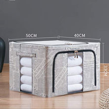SZQ-Scatola portaoggetti, scatola portaoggetti per trapunte, scatola portaoggetti per coperte, finitura scatola portaoggetti lavabile, chiusura a cerniera a doppio senso 50*40*33cm beige