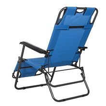 SPRINGOS Lettino Lettino Relax Lettino da Giardino Pieghevole in Metallo Lettino per Il Tempo Libero (Blu)