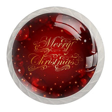 Maniglie per cassetti Manopole per cassetti Manopole rotonde Confezione da 4 per armadietto, cassetti, cassettiere, cassettiere ecc. Natale
