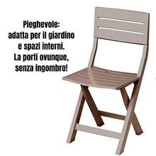 Piushopping Set 4 SEDIE da Giardino, Sedia Poltrona Pieghevole in Resina da Esterno, Campeggio (Tortora)