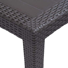 Tomaino Tavolo da Giardino in plastica Effetto Rattan (antarcite)