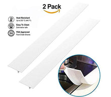 Coperchio della Stufa in Silicone da 2 Pezzi Riempitivo Resistente al Calore a Lunga E Lunga Apertura Trabocca Sigilli tra Piano Cottura Bancone - Facile da Pulire (25 Pollici