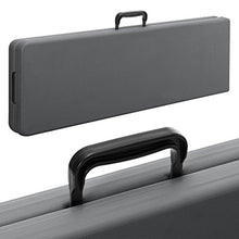 casa.pro] 2 Panche da Campeggio Panca (183 x 30 x 44 cm) (Grigio-Nero) Impermeabile/Resistente ai Raggi UV/Panca da Giardino