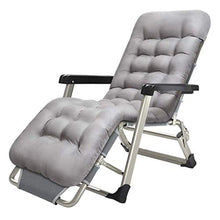 SHUAIIJUAN Sedia per il tempo libero domestico Pieghevole sedia di svago |per Patio Beach Pool Camping |Sdraio da spiaggia reclinabile esterna del giardino Sedia con cuscino Max.250kg - Grey