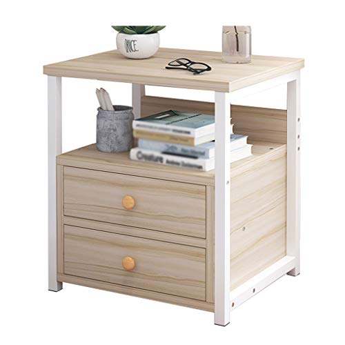 Comodini Decorazione Addensare Domestica Camera Doppio pompaggio Assemblea Soggiorno Corridoio Bagno Locker Studio Multifunzione 40X35X50cm MUMUJIN (Color : Beige)