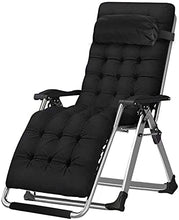 Lettino prendisole Zero Gravity, reclinabile Pieghevole per interni Reclinabile Lettini da sole Reclinabili Sedie a sdraio nere con cuscino dello schienale regolabile Poltrona relax mimetica adatta pe