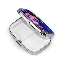 Scatola quadrata per pillole - portatile Jasmine Princess and Tiger Medicine Organizer titolare due scomparti portapillole