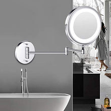 Muro del Bagno Montato Specchio Led Specchio Per Il Trucco 1X/5X Ingrandimento Regolabile Specchio Cosmetico di Ricarica USB Tocco Dimming Specchi
