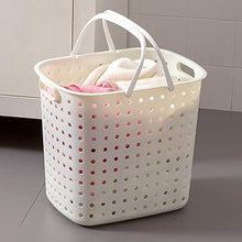 ZHongWei Grande Cestino di accumulo con Manico per Pannolini da Pannolini Giocattolo Scava Fuori Lavanderia Cestino PP plastica (Color : White)