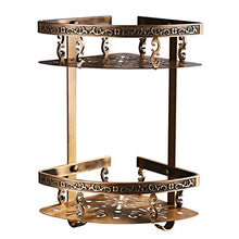 GYCS Rack per cestini triangolari a Due Piani in Alluminio Spaziale Antico, mensola angolare retrò per Bagno/Montaggio Rack di stoccaggio richiesto