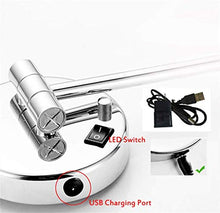 YASEking. Trucco LED Specchio Doppio Parete Bagno Specchio Specchio di Trucco di 8 Pollici Regolabile Specchio Retrattile d'Argento a Muro