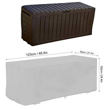 FAMKIT - Copertura per box da terrazza, in tessuto impermeabile e resistente per esterni, per proteggere grandi scatole da ponte, protezione anti-UV e antipolvere