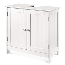 YIFAA Armadietto sotto Lavabo in Legno, con Ante e Ripiani, Mobili di qualità (Bianco, 60x30x60cm)