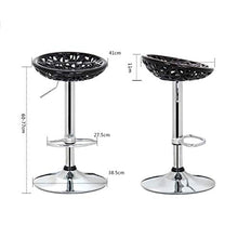 XHCP Sgabelli da Bar Moderni in Metallo Sgabello da Bar Regolabile Sedia da Bar Girevole a 360 Gradi Altezza per Cucina da Interno 60-77 cm