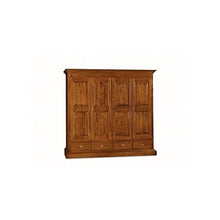 Estea Mobili - ARMADIO 4 ANTE 4 CASSETTI LEGNO MASSELLO L 234 P 61 H 221 - 612-A - Come foto