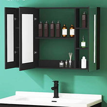 Nfudishpu Specchio portaoggetti a Parete con Ripiani Armadietto Bagno Armadio Mobili Cucina Impermeabile casa, Camera Letto, Soggiorno
