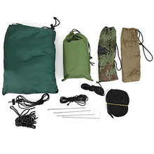 FastUU Set di amache sospese, Amaca Girevole Portatile Robusta zanzariera da Campeggio sicura con baldacchino, buona capacità portante per Viaggi, Giardino, Cortile(Verde Militare)