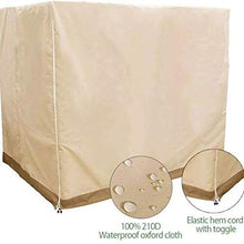 CMTTOME - Coprisedie da giardino per dondolo, impermeabile, per panca da esterni, 3 posti, 220 x 125 x 170 cm, colore: beige