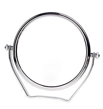 TUKA Specchio Cosmetico 10X Ingranditori, ø15,3 cm Doppia Faccia Specchi da Trucco Specchio da Tavolo cromato, 6" Specchio borsa per casa o viaggio, Specchio Bagno per Trucco e Rasatura, TKD3102-10x