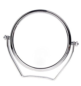TUKA Specchio Cosmetico 10X Ingranditori, ø15,3 cm Doppia Faccia Specchi da Trucco Specchio da Tavolo cromato, 6" Specchio borsa per casa o viaggio, Specchio Bagno per Trucco e Rasatura, TKD3102-10x