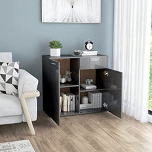 vidaXL Credenza Grigio Lucido 80x36x75 cm in Truciolato