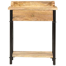 XHCP Comodino con cassetto, Comodino Contenitore per Soggiorno Camera da Letto 40x35x50 cm in Legno massello di Mango