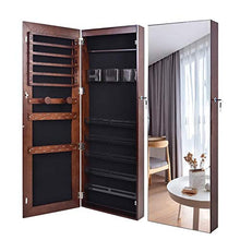 LLGHT Armadietto per Gioielli Sospeso, Armadio a Specchio con Illuminazione Interna a LED, Organizer per Gioielli con Specchio a Figura Intera, per La Camera da Letto di Trucco