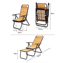ZEQUAN Seggiolone da Sole Sedia in bambù per Ufficio/Soggiorno/Balcone/Poltrona da Giardino/Sedia da Campeggio, con Braccioli